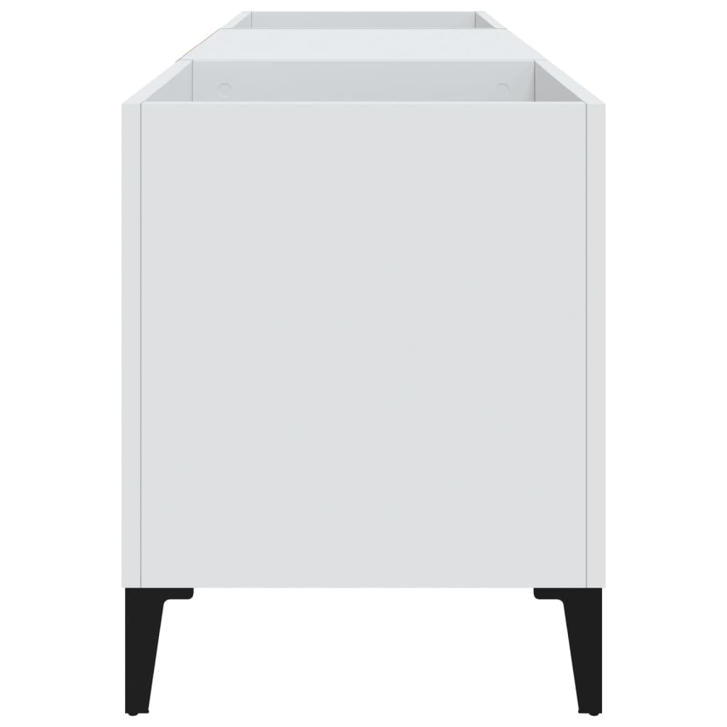 vidaXL Comodă discuri, alb, 121x38x48 cm, lemn prelucrat vidaXL Comodă discuri, alb, 121x38x48 cm, lemn prelucrat