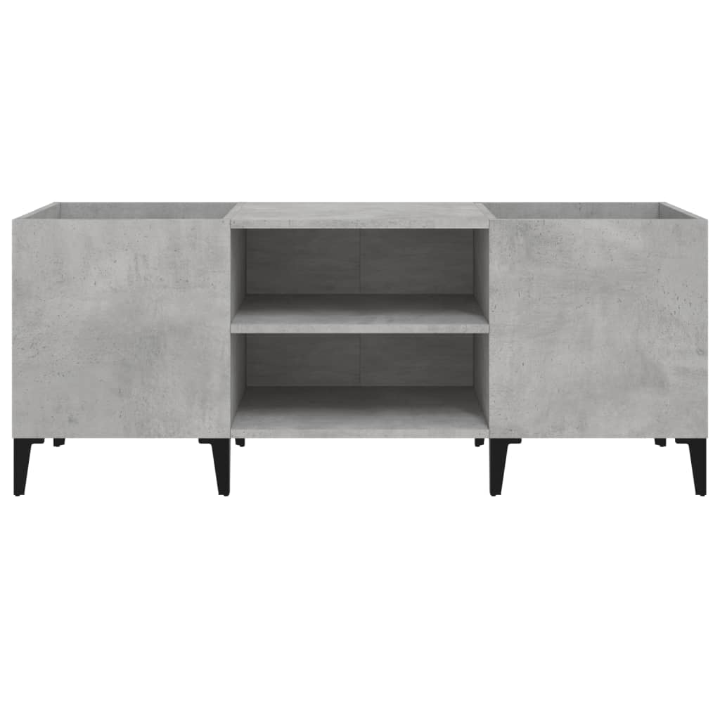vidaXL Dulap pentru discuri gri beton, 121x38x48 cm, lemn prelucrat vidaXL Dulap pentru discuri gri beton, 121x38x48 cm, lemn prelucrat
