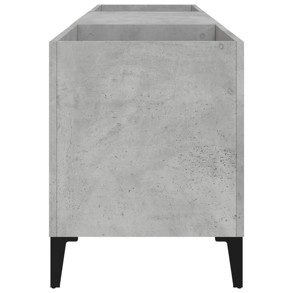 vidaXL Dulap pentru discuri gri beton, 121x38x48 cm, lemn prelucrat vidaXL Dulap pentru discuri gri beton, 121x38x48 cm, lemn prelucrat