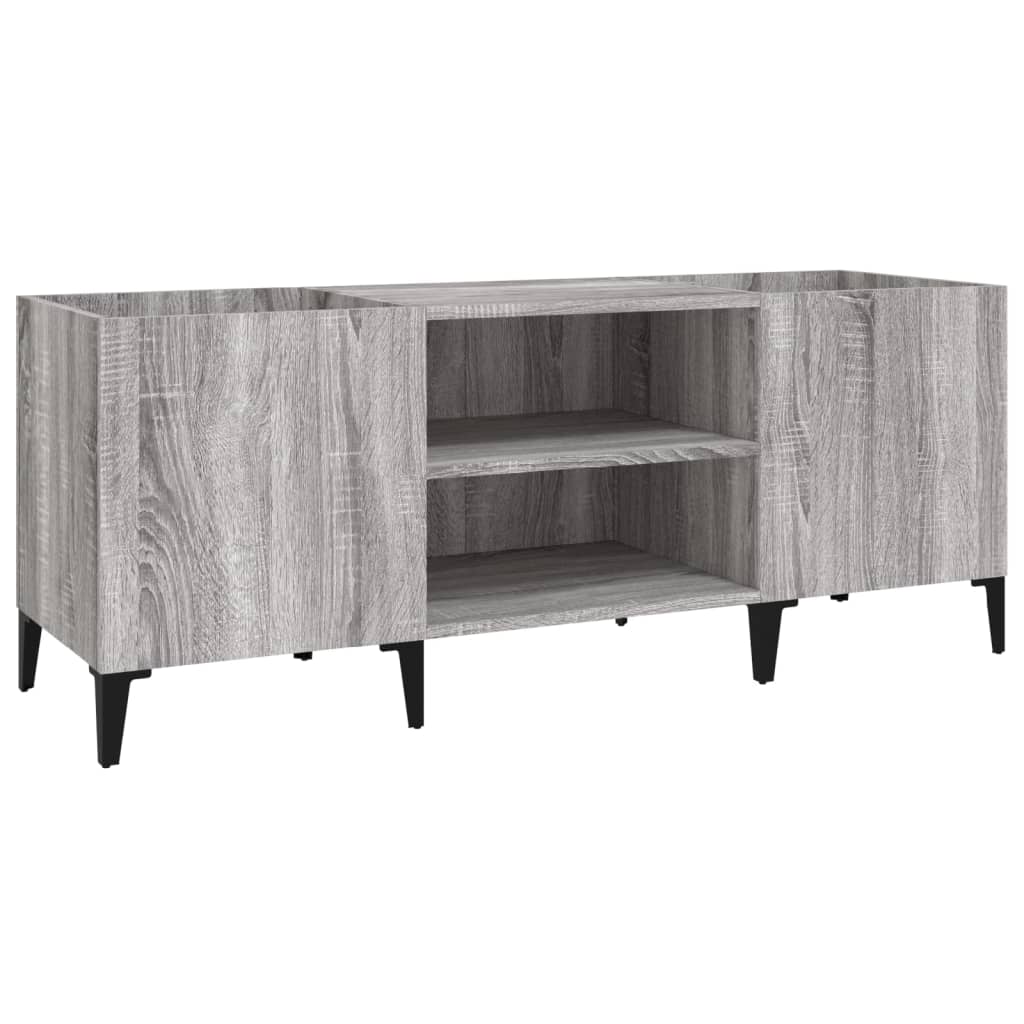 vidaXL Dulap pentru discuri gri sonoma, 121x38x48 cm, lemn prelucrat