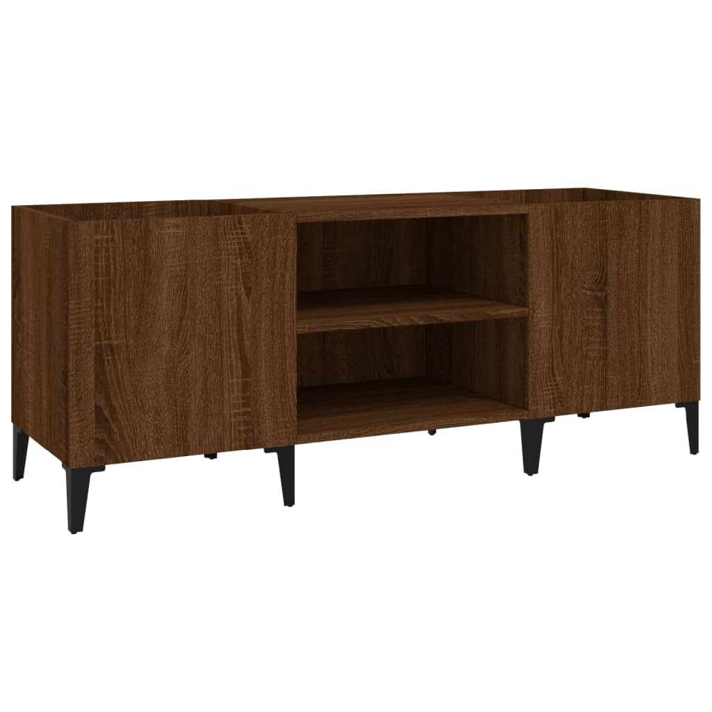 vidaXL Dulap pentru discuri stejar maro, 121x38x48 cm, lemn prelucrat vidaXL Dulap pentru discuri stejar maro, 121x38x48 cm, lemn prelucrat