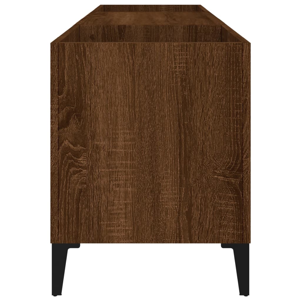 vidaXL Dulap pentru discuri stejar maro, 121x38x48 cm, lemn prelucrat vidaXL Dulap pentru discuri stejar maro, 121x38x48 cm, lemn prelucrat
