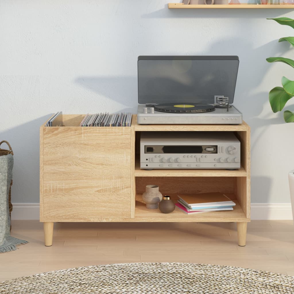 vidaXL Dulap pentru discuri stejar sonoma 84,5x38x48 cm lemn prelucrat vidaXL Dulap pentru discuri stejar sonoma 84,5x38x48 cm lemn prelucrat