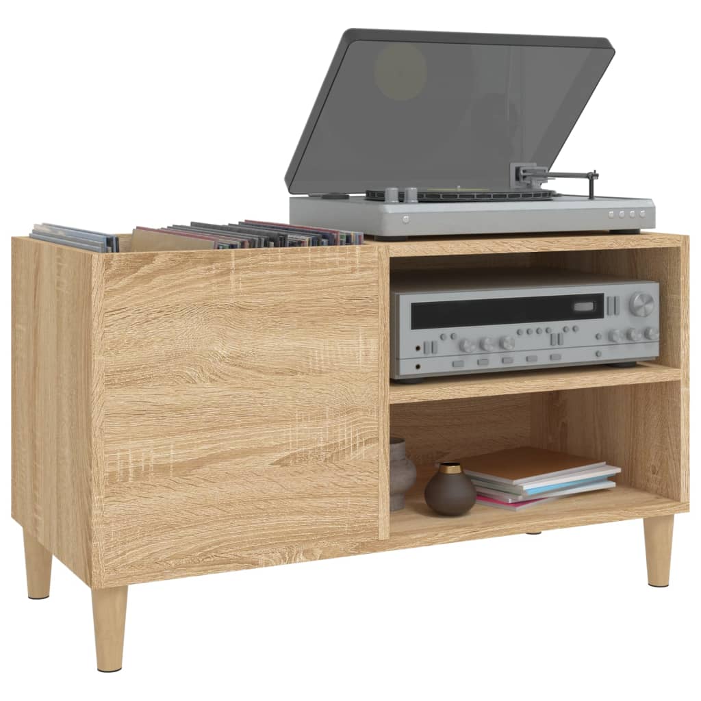 vidaXL Dulap pentru discuri stejar sonoma 84,5x38x48 cm lemn prelucrat vidaXL Dulap pentru discuri stejar sonoma 84,5x38x48 cm lemn prelucrat
