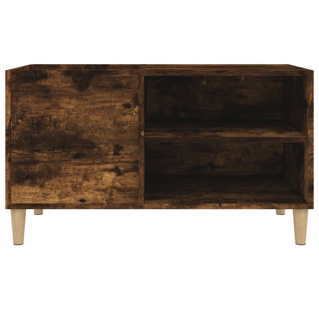 vidaXL Dulap pentru discuri stejar afumat 84,5x38x48 cm lemn prelucrat vidaXL Dulap pentru discuri stejar afumat 84,5x38x48 cm lemn prelucrat