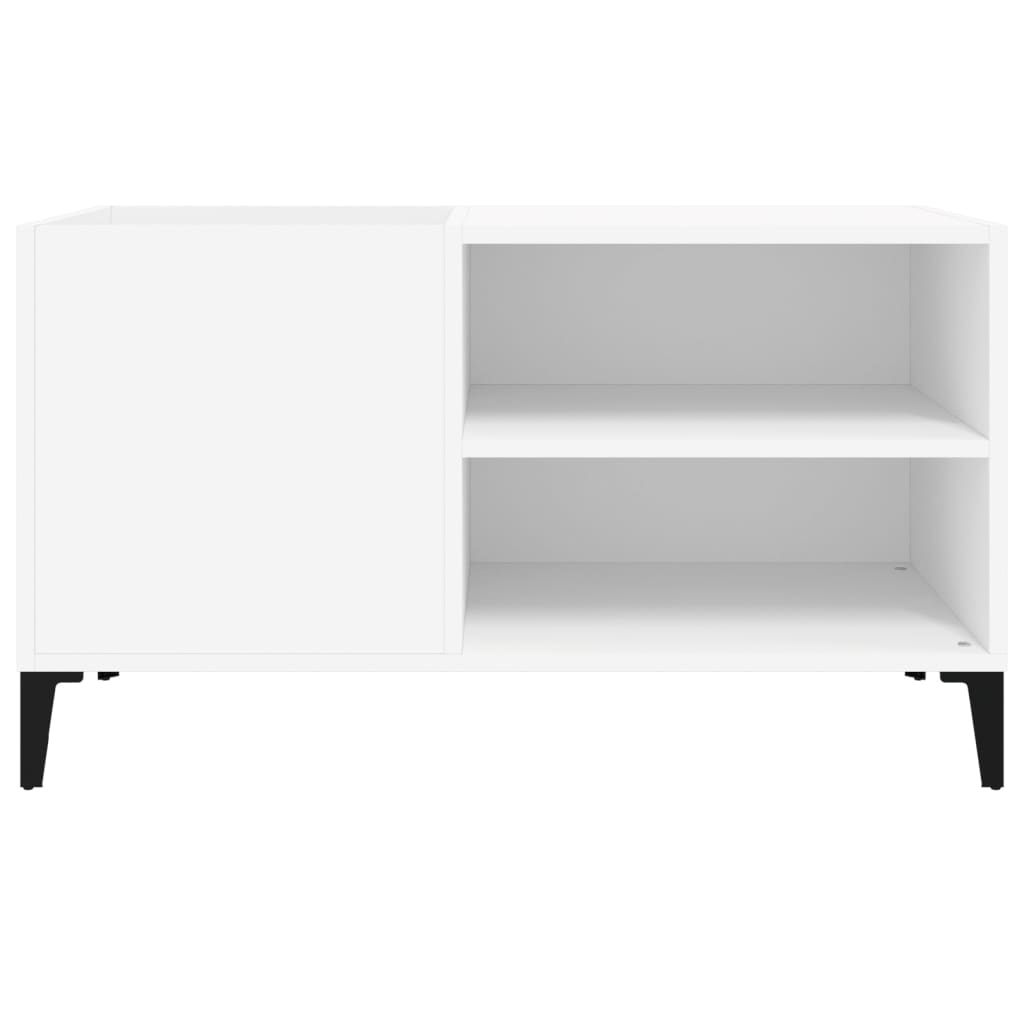 vidaXL Comodă discuri, alb, 84,5x38x48 cm, lemn prelucrat vidaXL Comodă discuri, alb, 84,5x38x48 cm, lemn prelucrat