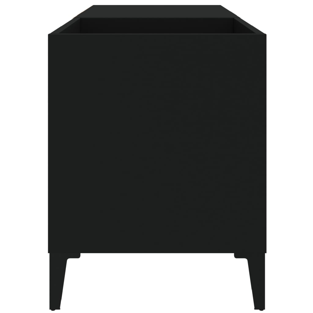 vidaXL Dulap pentru discuri, negru, 84,5x38x48 cm, lemn prelucrat vidaXL Dulap pentru discuri, negru, 84,5x38x48 cm, lemn prelucrat