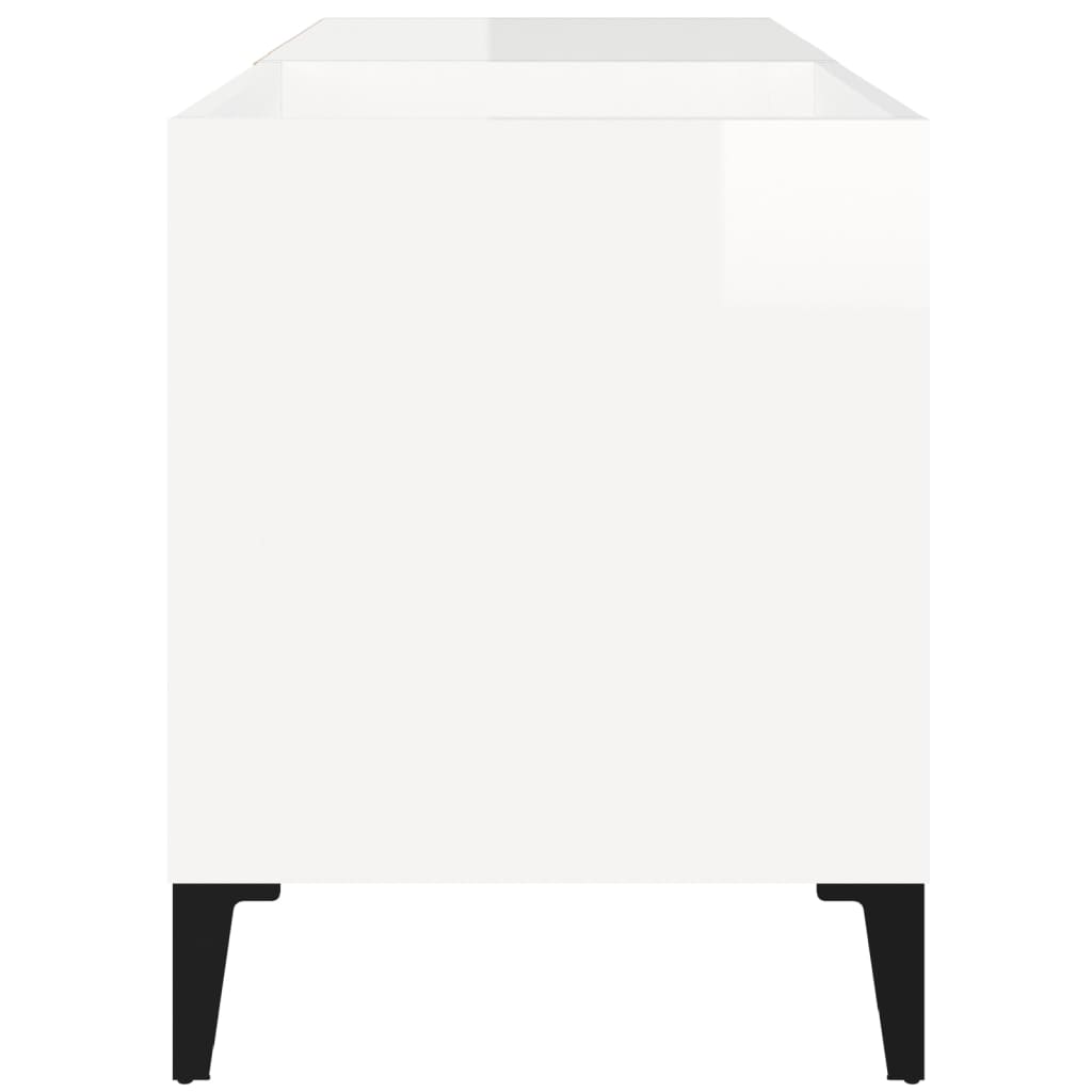 vidaXL Dulapuri pentru discuri alb lucios 84,5x38x48 cm lemn prelucrat vidaXL Dulapuri pentru discuri alb lucios 84,5x38x48 cm lemn prelucrat