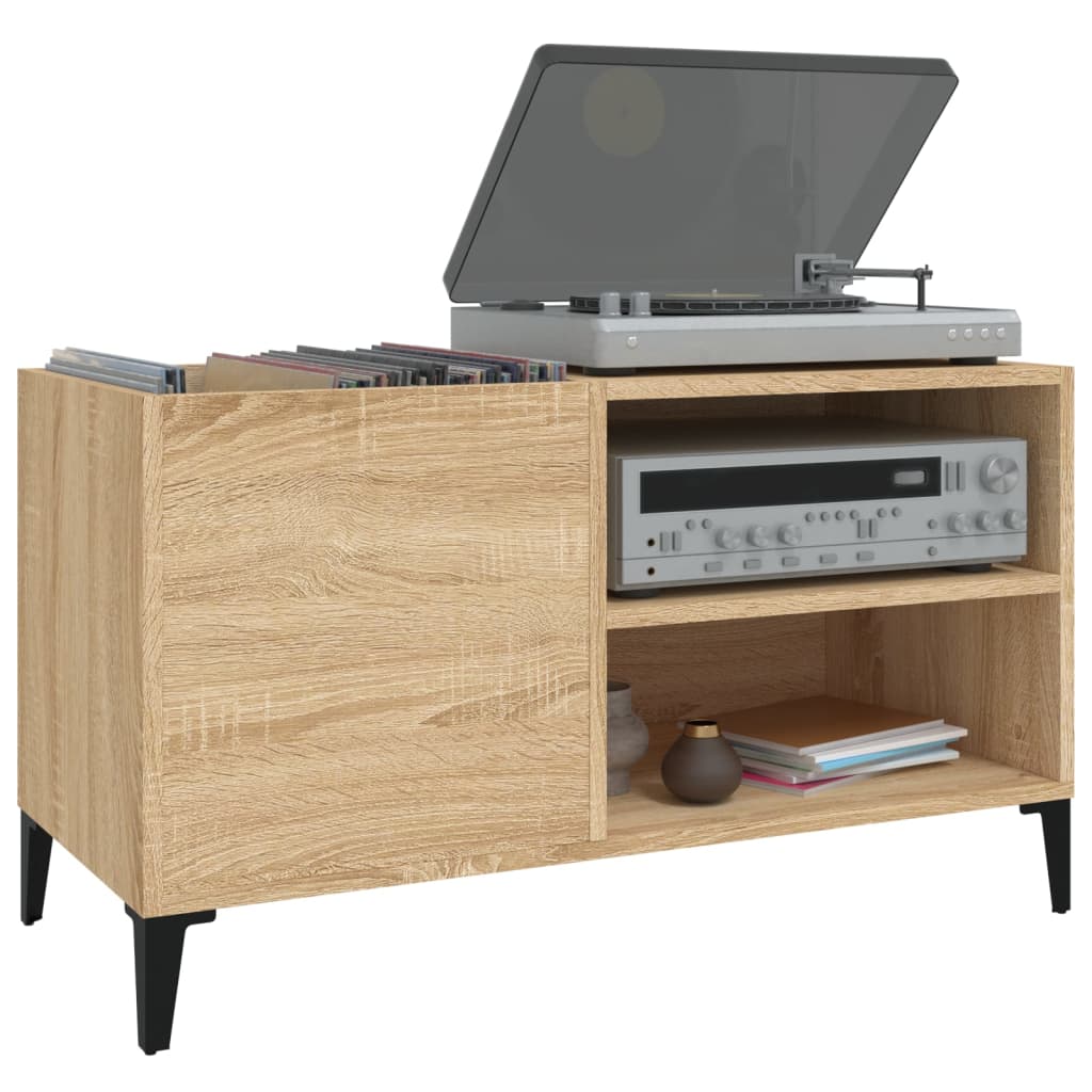 vidaXL Dulap pentru discuri stejar sonoma 84,5x38x48 cm lemn prelucrat vidaXL Dulap pentru discuri stejar sonoma 84,5x38x48 cm lemn prelucrat