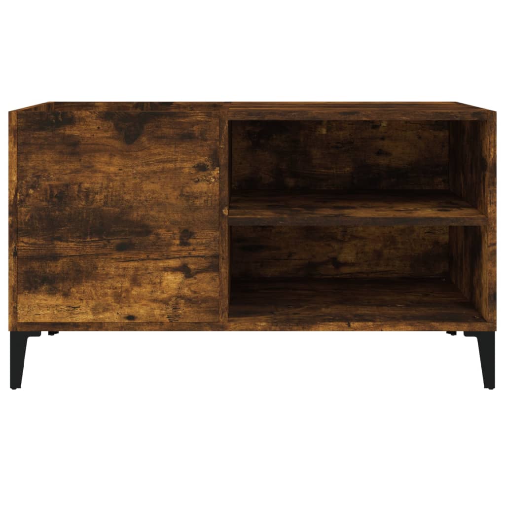 vidaXL Dulap pentru discuri stejar afumat 84,5x38x48 cm lemn prelucrat vidaXL Dulap pentru discuri stejar afumat 84,5x38x48 cm lemn prelucrat