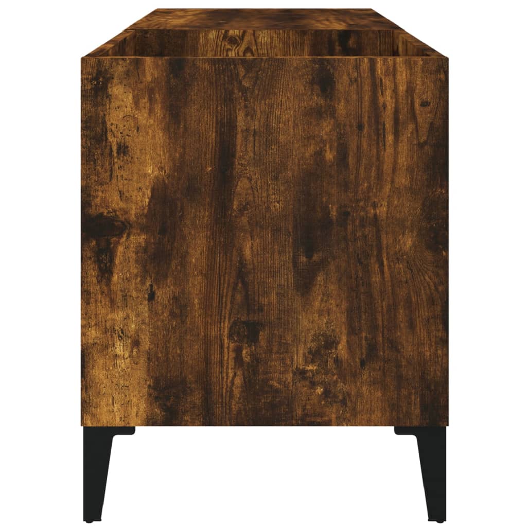 vidaXL Dulap pentru discuri stejar afumat 84,5x38x48 cm lemn prelucrat vidaXL Dulap pentru discuri stejar afumat 84,5x38x48 cm lemn prelucrat