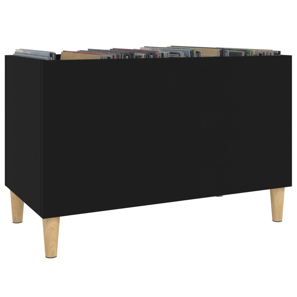 vidaXL Dulap pentru discuri, negru, 74,5x38x48 cm, lemn prelucrat