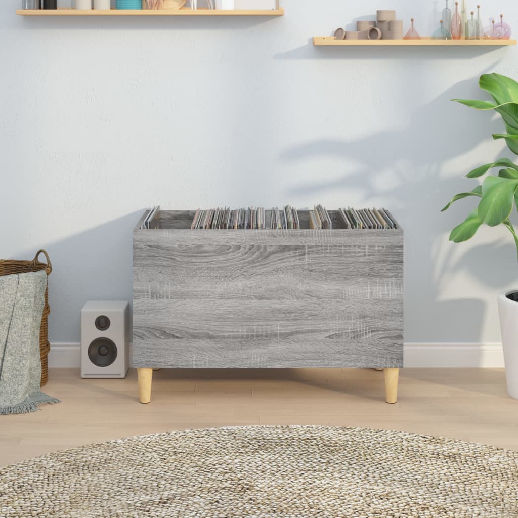 vidaXL Dulap pentru discuri gri sonoma 74,5x38x48 cm lemn prelucrat