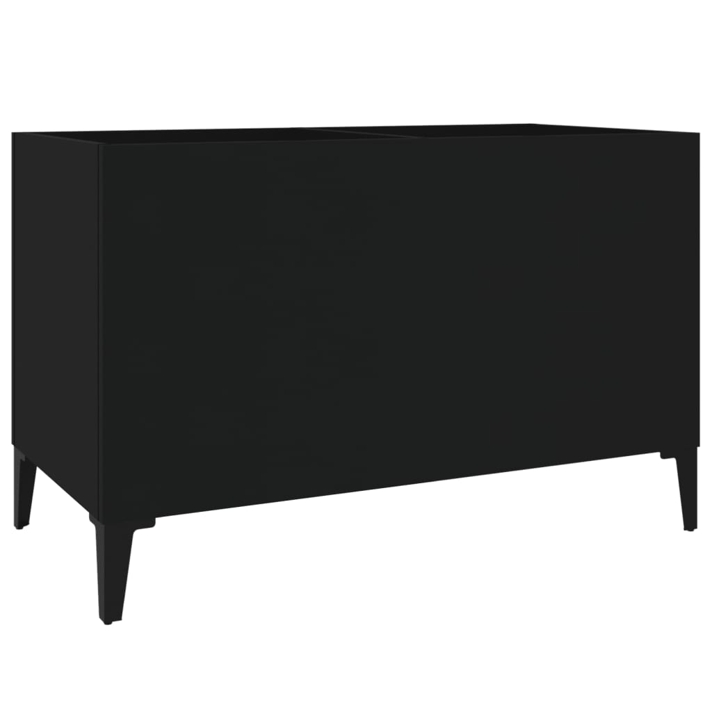 vidaXL Dulap pentru discuri, negru, 74,5x38x48 cm, lemn prelucrat