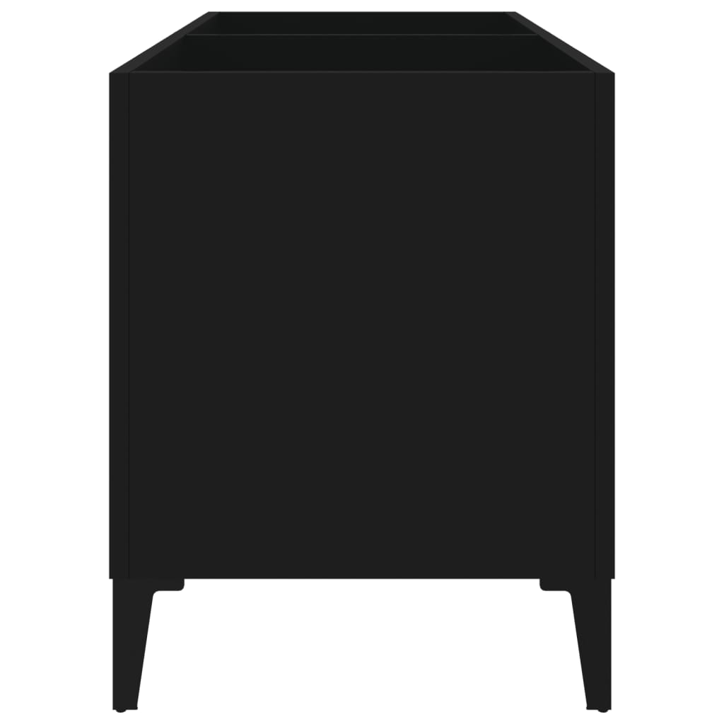 vidaXL Dulap pentru discuri, negru, 74,5x38x48 cm, lemn prelucrat