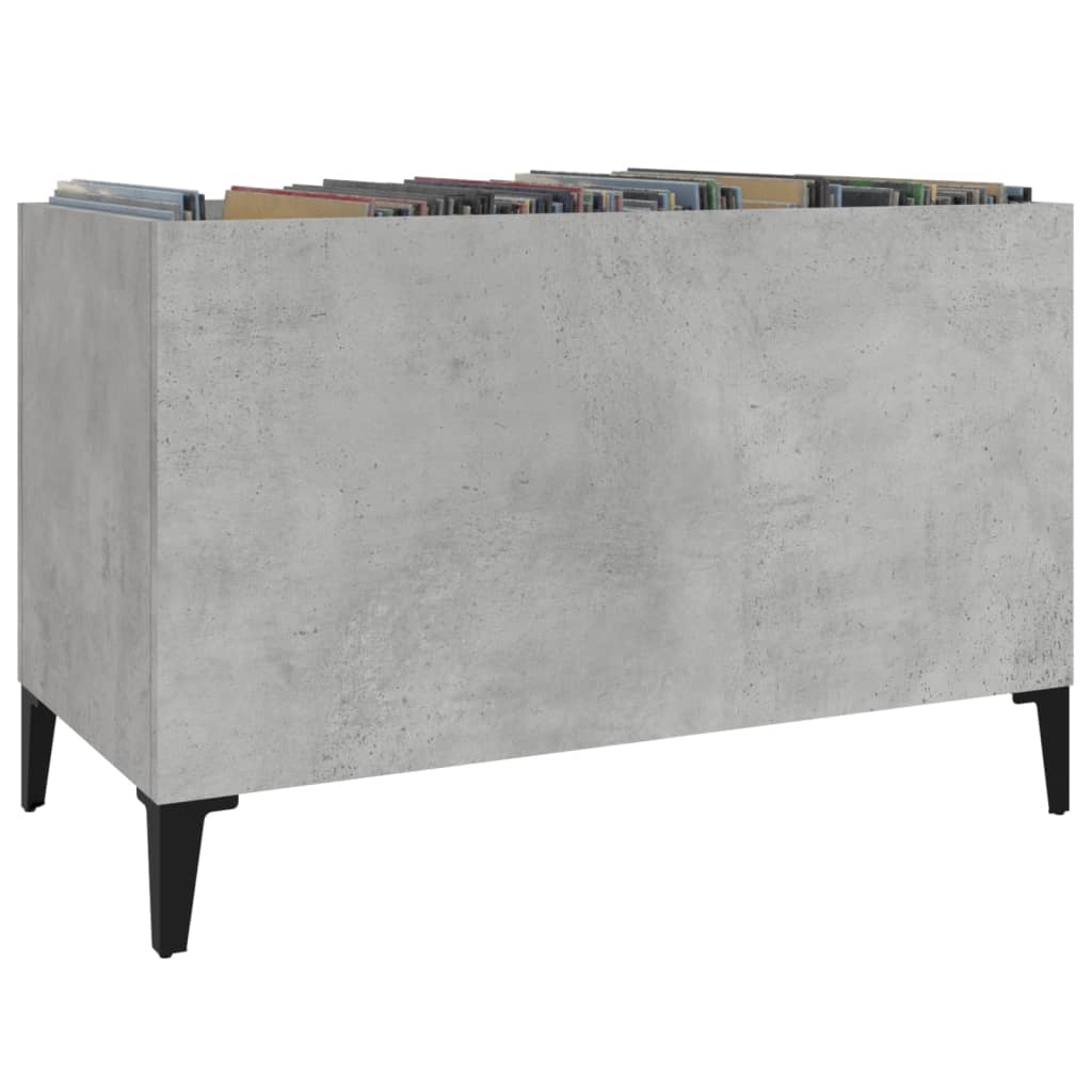 vidaXL Dulap pentru discuri, gri beton, 74,5x38x48 cm, lemn prelucrat