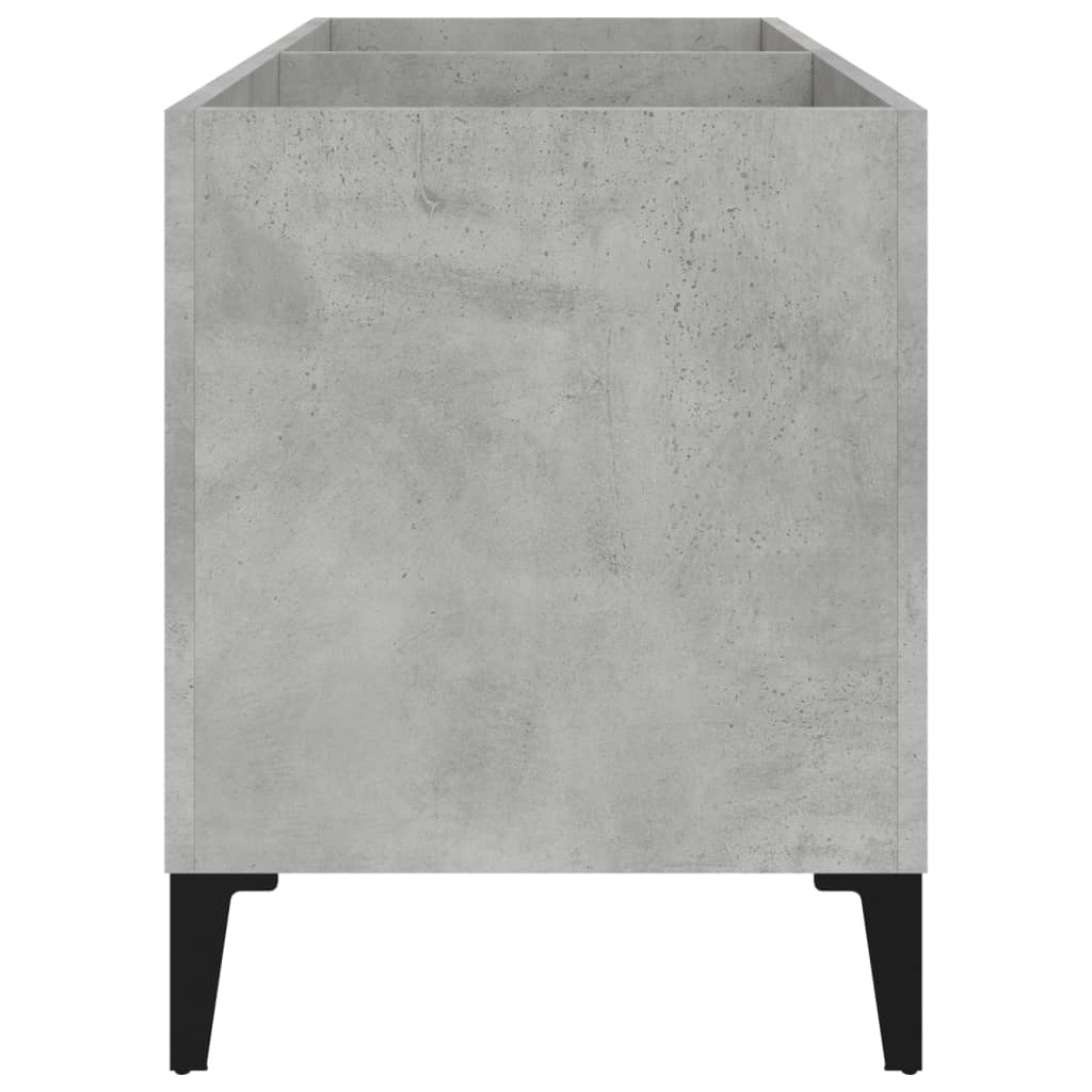vidaXL Dulap pentru discuri, gri beton, 74,5x38x48 cm, lemn prelucrat