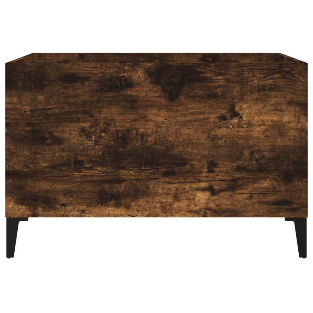 vidaXL Dulap pentru discuri stejar afumat 74,5x38x48 cm lemn prelucrat