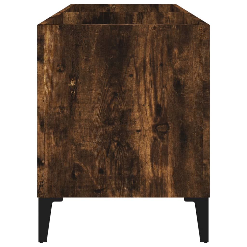vidaXL Dulap pentru discuri stejar afumat 74,5x38x48 cm lemn prelucrat
