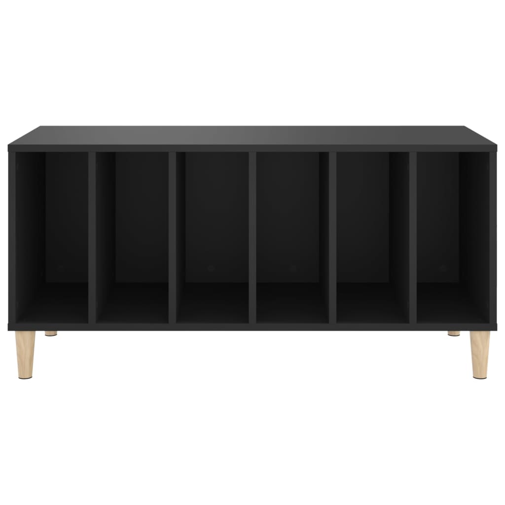 vidaXL Comodă discuri, negru, 100x38x48 cm, lemn prelucrat vidaXL Comodă discuri, negru, 100x38x48 cm, lemn prelucrat