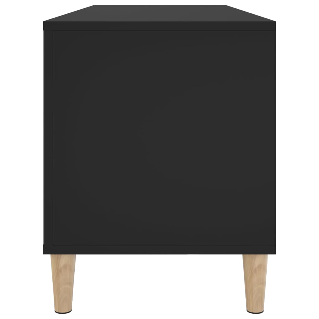 vidaXL Comodă discuri, negru, 100x38x48 cm, lemn prelucrat vidaXL Comodă discuri, negru, 100x38x48 cm, lemn prelucrat