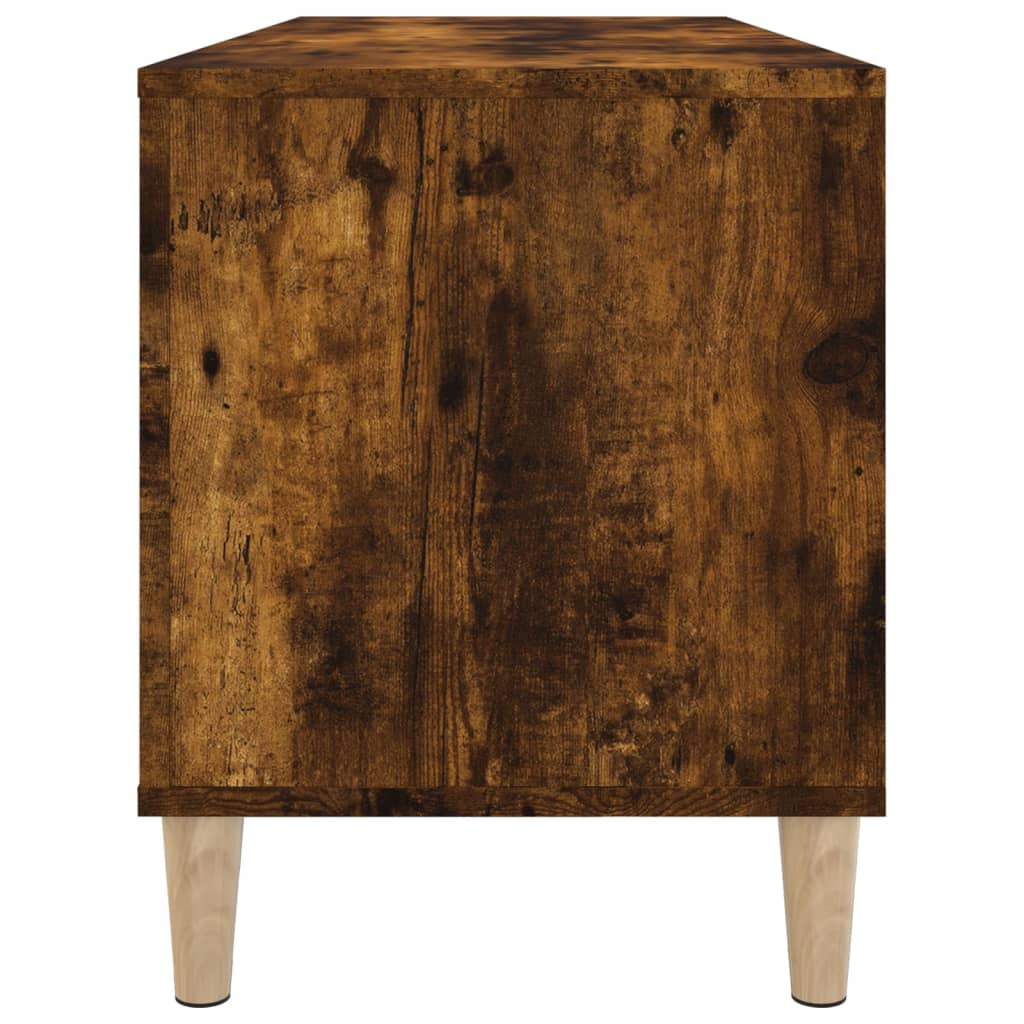vidaXL Dulap pentru discuri stejar fumuriu 100x38x48 cm lemn compozit vidaXL Dulap pentru discuri stejar fumuriu 100x38x48 cm lemn compozit