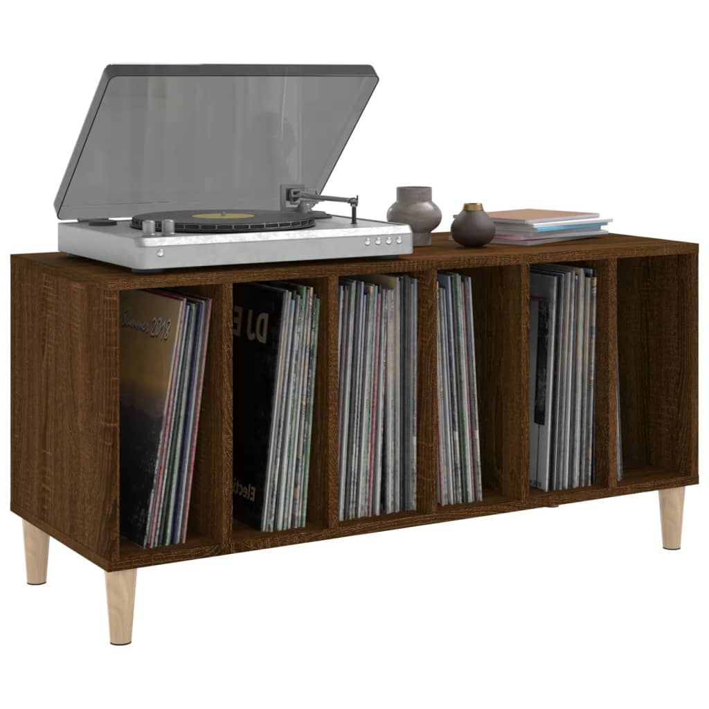 vidaXL Dulap pentru discuri stejar maro, 100x38x48 cm, lemn prelucrat vidaXL Dulap pentru discuri stejar maro, 100x38x48 cm, lemn prelucrat
