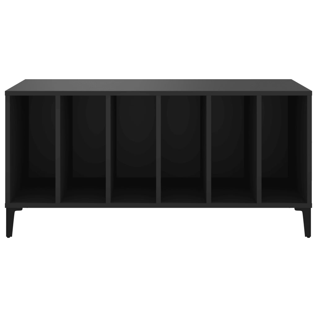 vidaXL Comodă discuri, negru, 100x38x48 cm, lemn prelucrat vidaXL Comodă discuri, negru, 100x38x48 cm, lemn prelucrat