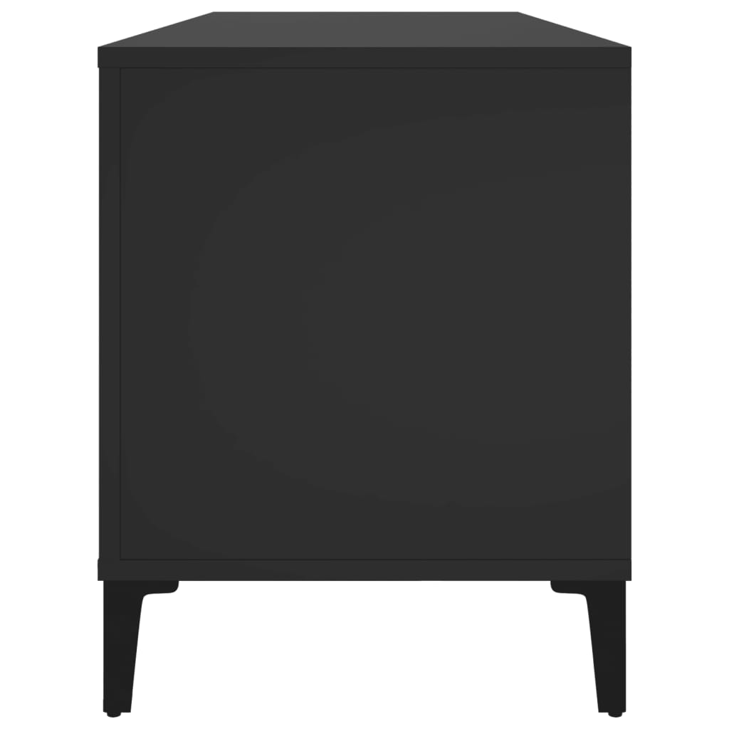 vidaXL Comodă discuri, negru, 100x38x48 cm, lemn prelucrat vidaXL Comodă discuri, negru, 100x38x48 cm, lemn prelucrat