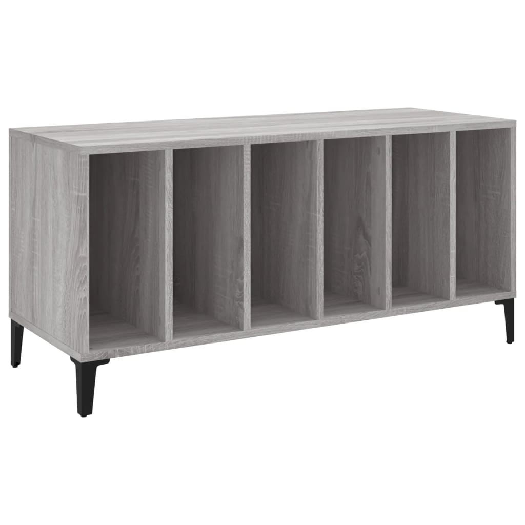 vidaXL Dulap pentru discuri gri sonoma, 100x38x48 cm, lemn prelucrat vidaXL Dulap pentru discuri gri sonoma, 100x38x48 cm, lemn prelucrat