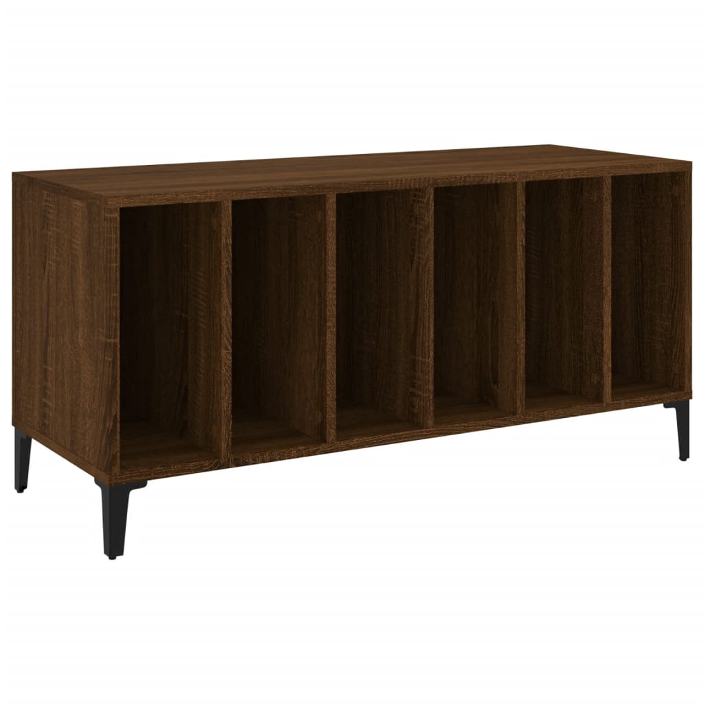 vidaXL Dulap pentru discuri stejar maro, 100x38x48 cm, lemn prelucrat vidaXL Dulap pentru discuri stejar maro, 100x38x48 cm, lemn prelucrat