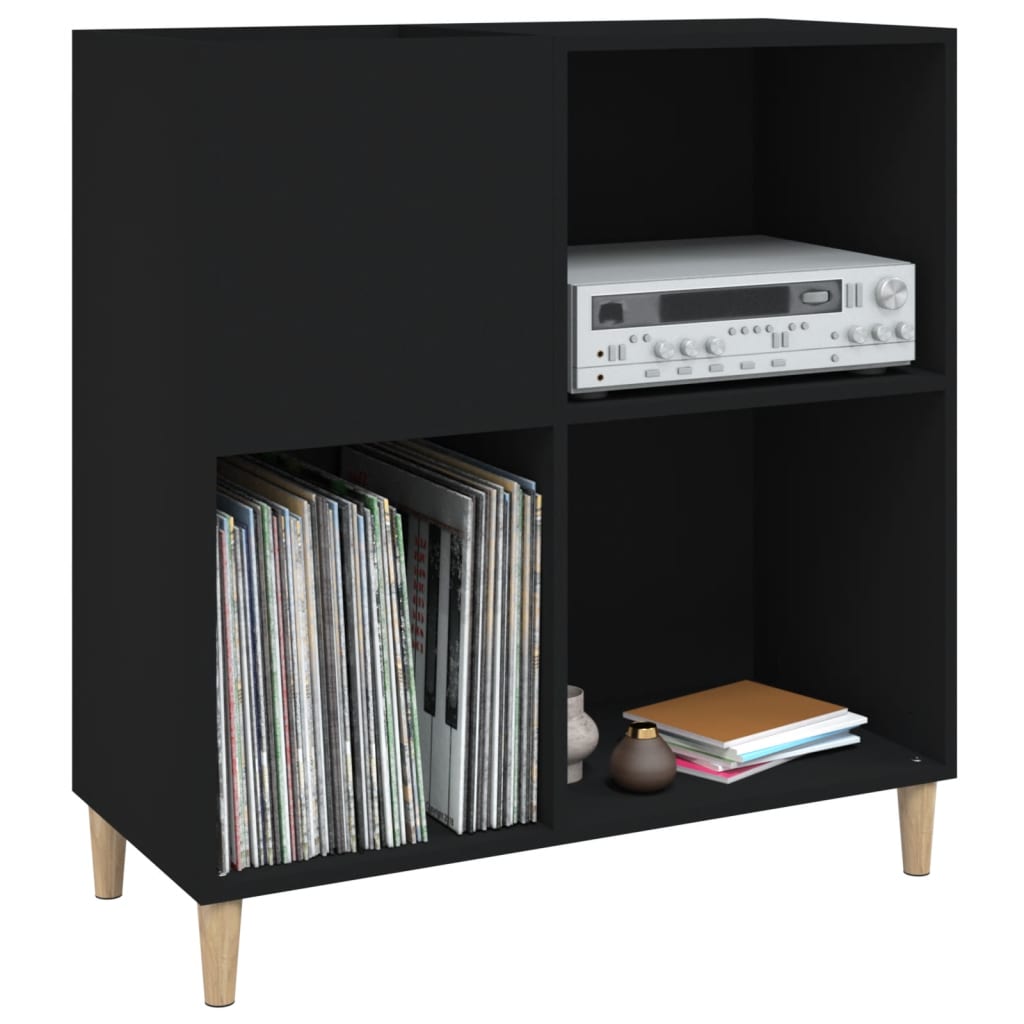 vidaXL Dulap pentru discuri negru 84,5x38x89 cm lemn compozit vidaXL Dulap pentru discuri negru 84,5x38x89 cm lemn compozit