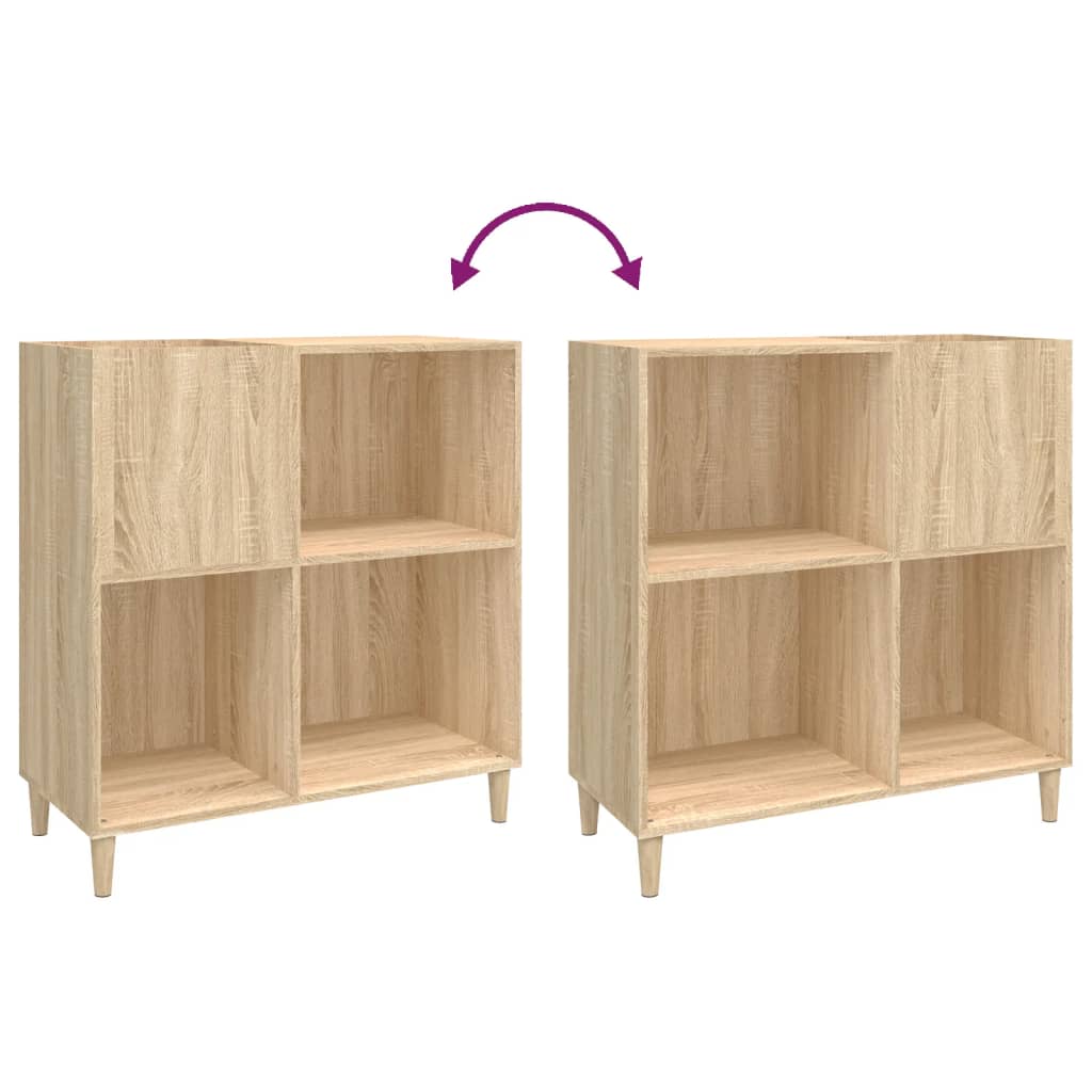 vidaXL Dulap pentru discuri stejar sonoma 84,5x38x89 cm lemn compozit vidaXL Dulap pentru discuri stejar sonoma 84,5x38x89 cm lemn compozit