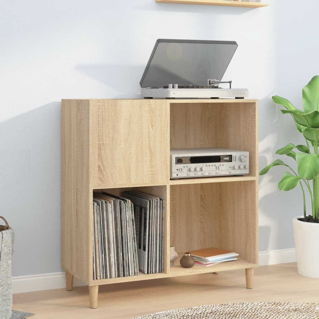 vidaXL Dulap pentru discuri stejar sonoma 84,5x38x89 cm lemn compozit vidaXL Dulap pentru discuri stejar sonoma 84,5x38x89 cm lemn compozit