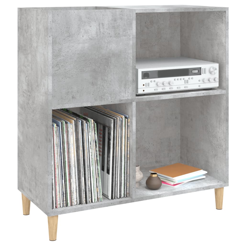 vidaXL Dulap pentru discuri gri beton 84,5x38x89 cm lemn compozit vidaXL Dulap pentru discuri gri beton 84,5x38x89 cm lemn compozit