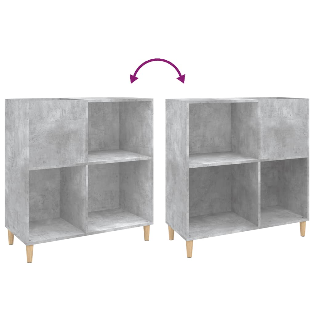 vidaXL Dulap pentru discuri gri beton 84,5x38x89 cm lemn compozit vidaXL Dulap pentru discuri gri beton 84,5x38x89 cm lemn compozit