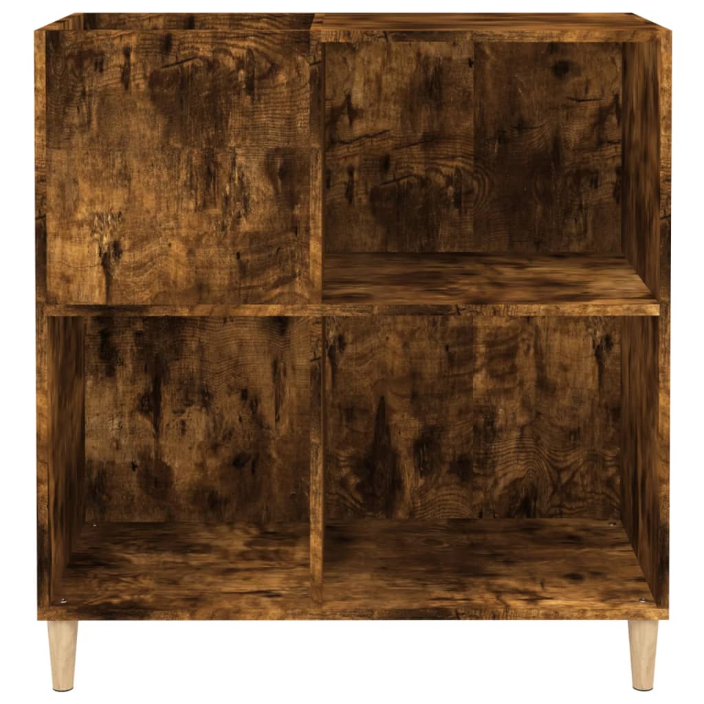 vidaXL Dulap pentru discuri stejar fumuriu 84,5x38x89 cm lemn compozit vidaXL Dulap pentru discuri stejar fumuriu 84,5x38x89 cm lemn compozit