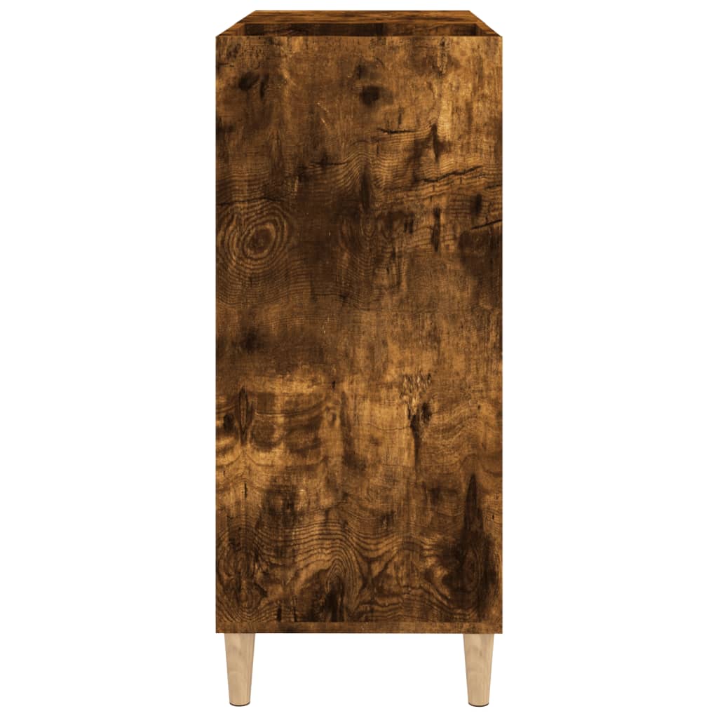 vidaXL Dulap pentru discuri stejar fumuriu 84,5x38x89 cm lemn compozit vidaXL Dulap pentru discuri stejar fumuriu 84,5x38x89 cm lemn compozit