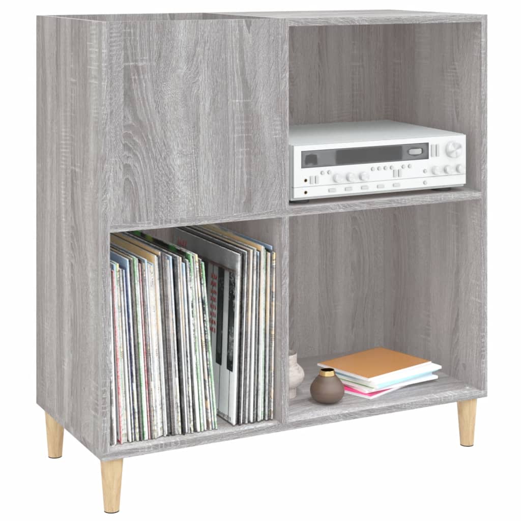 vidaXL Dulap pentru discuri gri sonoma 84,5x38x89 cm lemn compozit vidaXL Dulap pentru discuri gri sonoma 84,5x38x89 cm lemn compozit