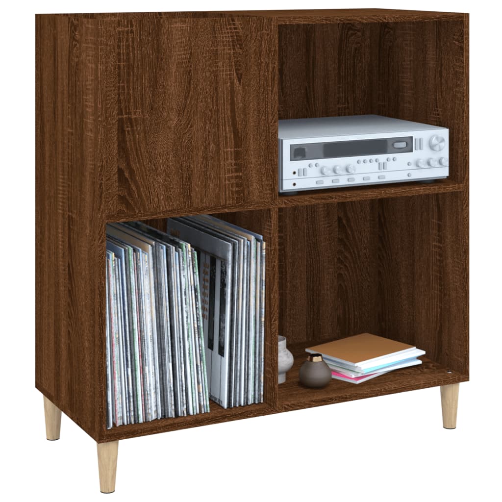 vidaXL Dulap pentru discuri stejar maro 84,5x38x89 cm lemn compozit vidaXL Dulap pentru discuri stejar maro 84,5x38x89 cm lemn compozit