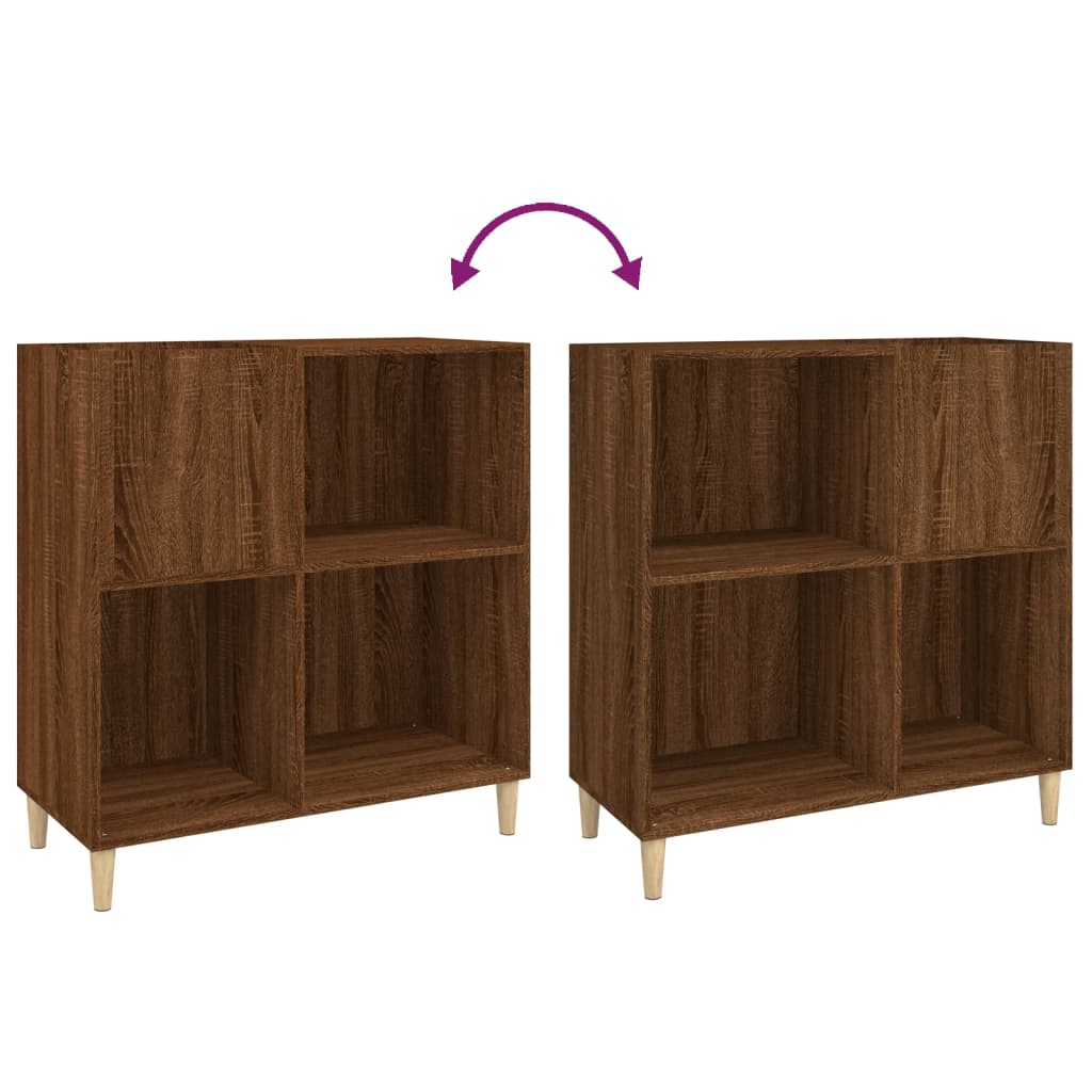 vidaXL Dulap pentru discuri stejar maro 84,5x38x89 cm lemn compozit vidaXL Dulap pentru discuri stejar maro 84,5x38x89 cm lemn compozit