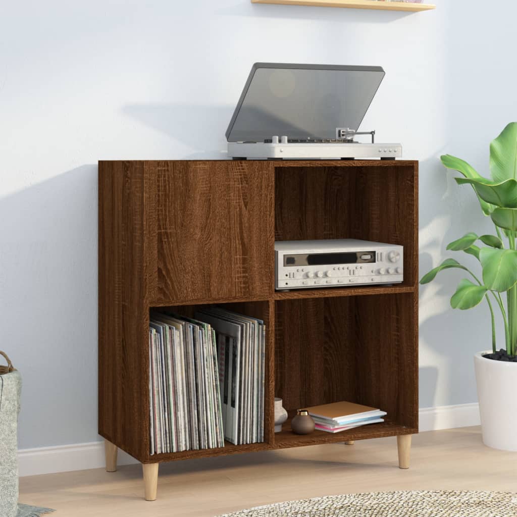 vidaXL Dulap pentru discuri stejar maro 84,5x38x89 cm lemn compozit vidaXL Dulap pentru discuri stejar maro 84,5x38x89 cm lemn compozit