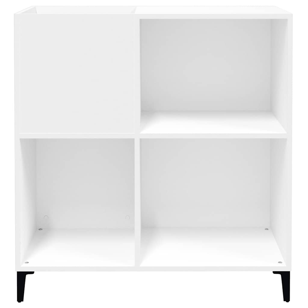 vidaXL Comodă de discuri, alb, 84,5x38x89 cm, lemn compozit vidaXL Comodă de discuri, alb, 84,5x38x89 cm, lemn compozit