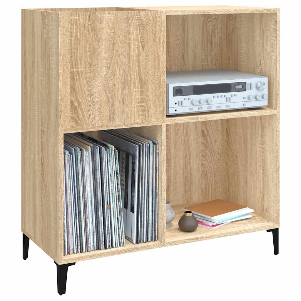 vidaXL Dulap pentru discuri stejar sonoma 84,5x38x89 cm lemn compozit vidaXL Dulap pentru discuri stejar sonoma 84,5x38x89 cm lemn compozit