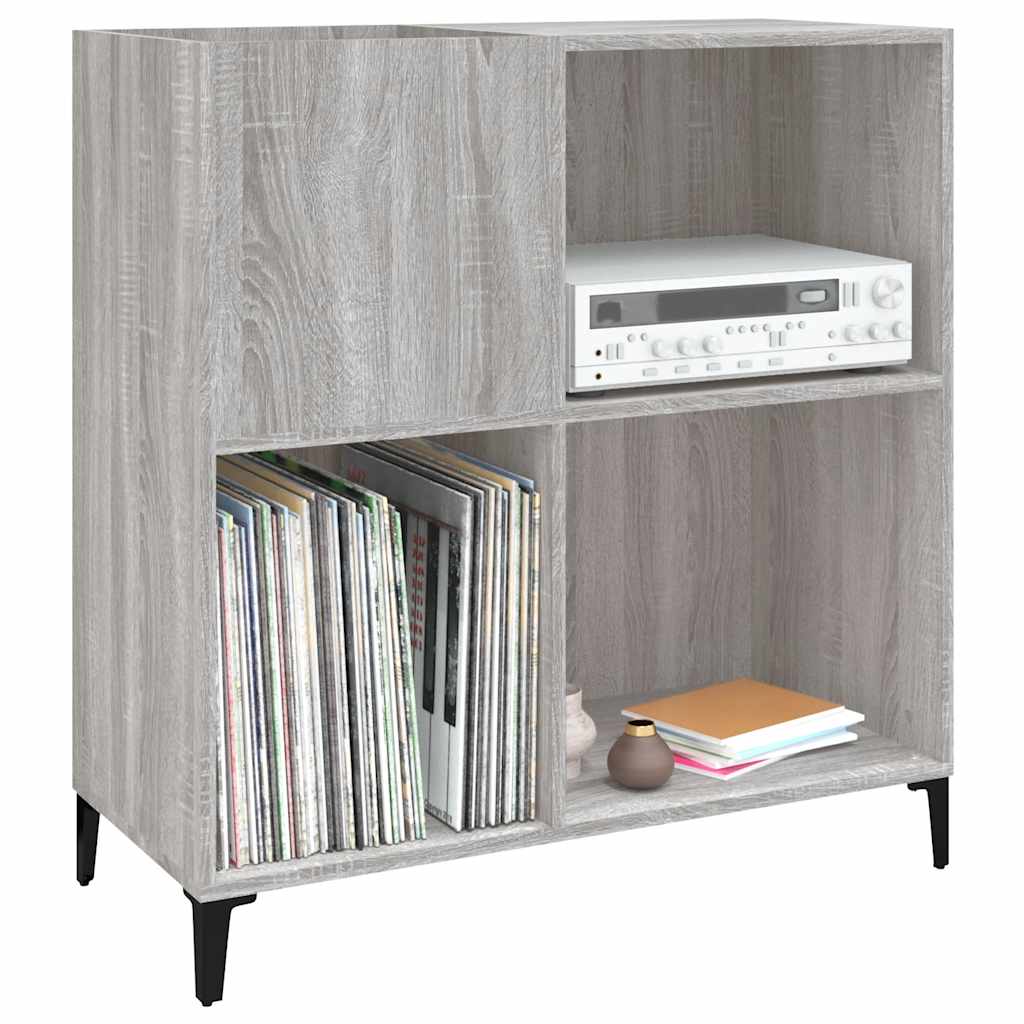 vidaXL Dulap pentru discuri gri sonoma 84,5x38x89 cm lemn compozit vidaXL Dulap pentru discuri gri sonoma 84,5x38x89 cm lemn compozit