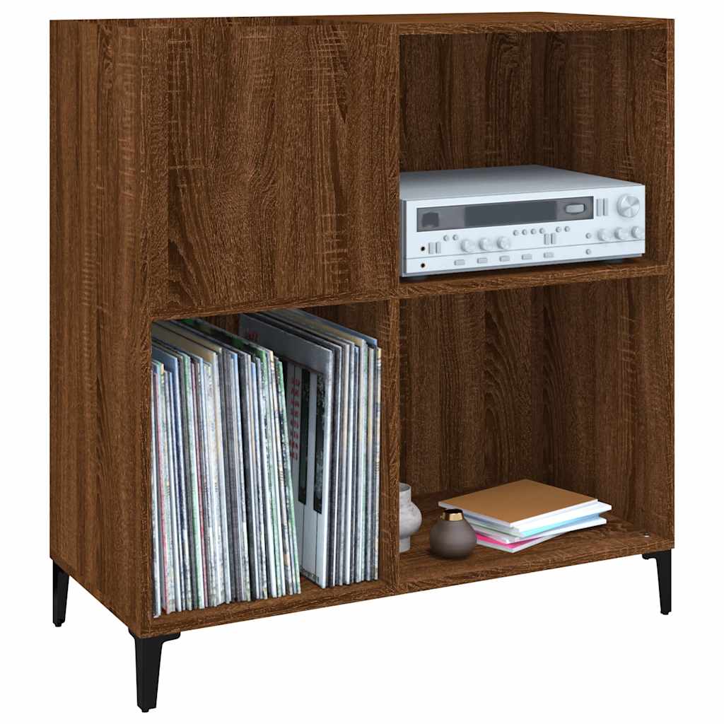 vidaXL Dulap pentru discuri stejar maro 84,5x38x89 cm lemn compozit vidaXL Dulap pentru discuri stejar maro 84,5x38x89 cm lemn compozit