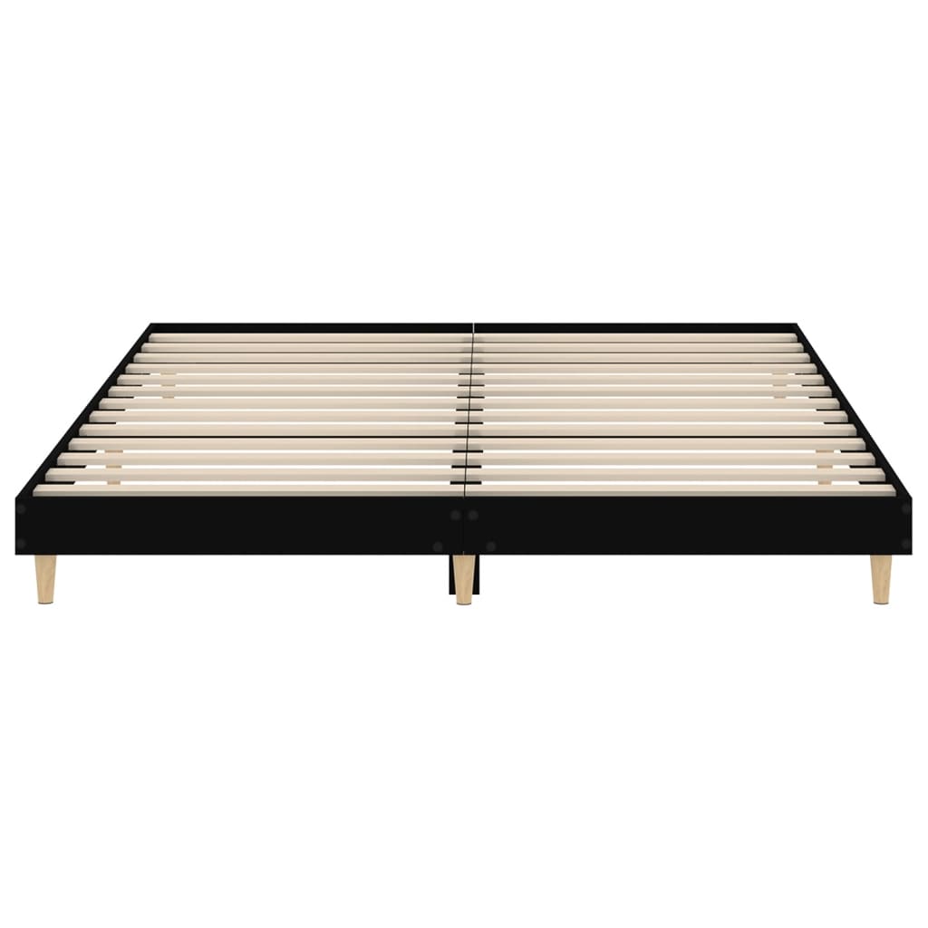 vidaXL Cadru de pat fără saltea Negru 180x200cm Lemn prelucrat