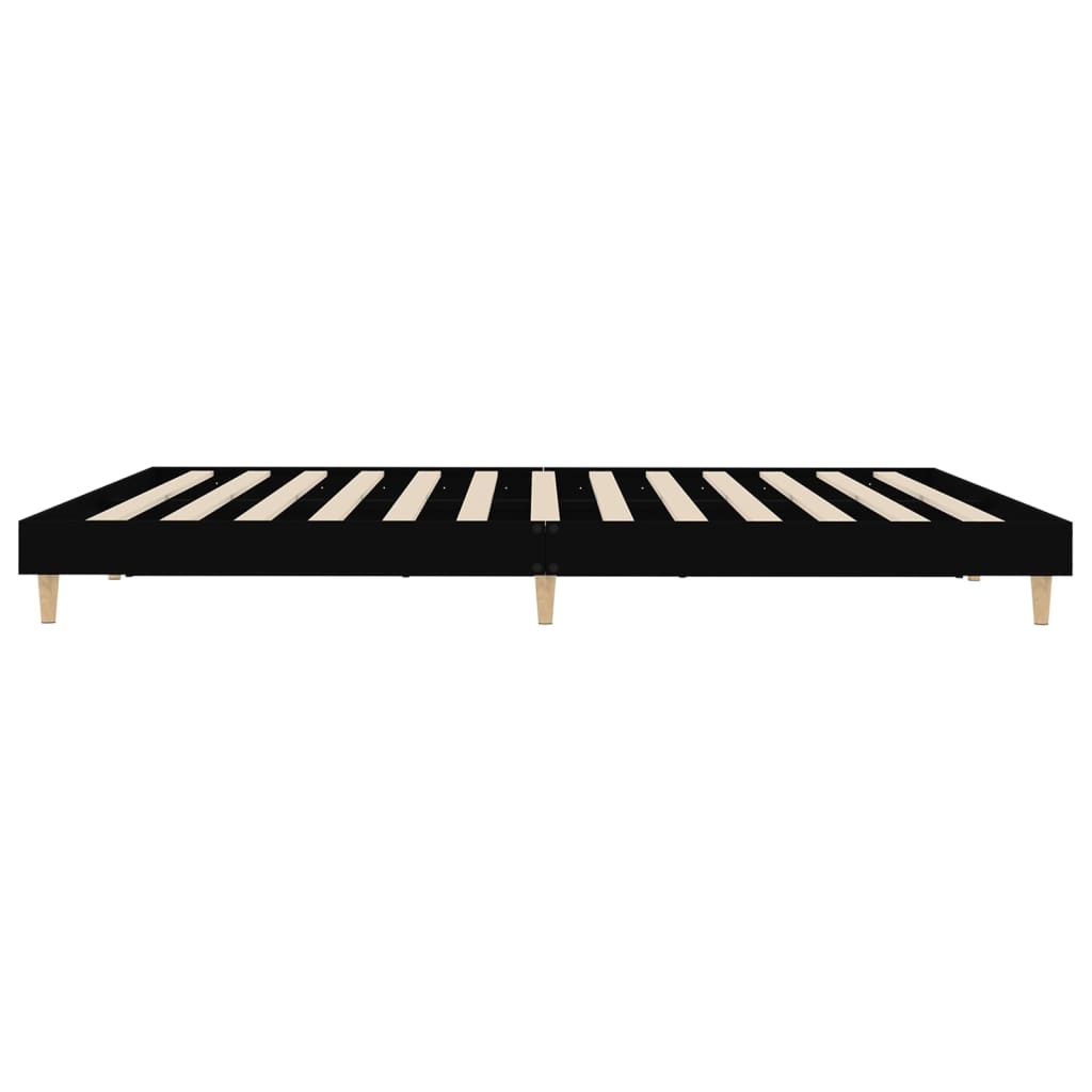 vidaXL Cadru de pat fără saltea Negru 180x200cm Lemn prelucrat