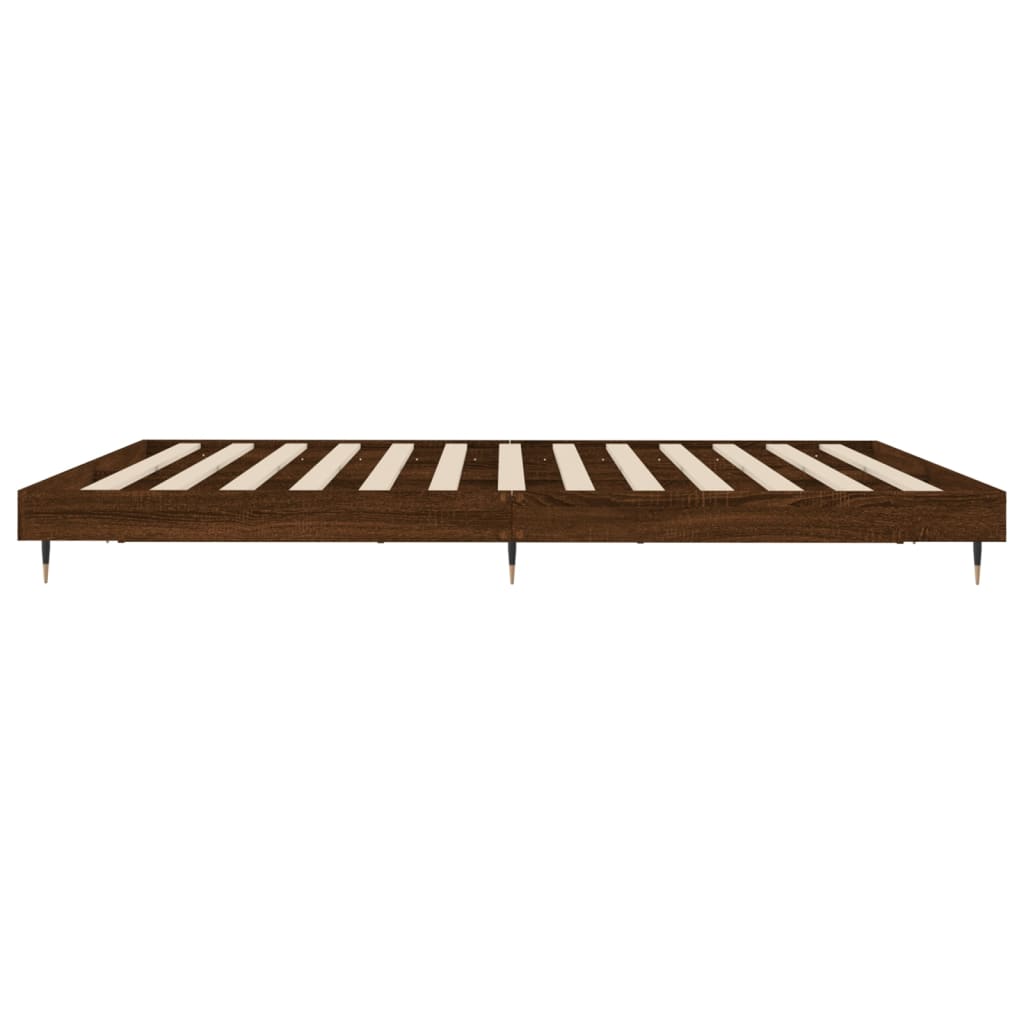 vidaXL Cadru de pat fără saltea Stejar maro 200x200 cm Lemn prelucrat vidaXL Cadru de pat fără saltea Stejar maro 200x200 cm Lemn prelucrat