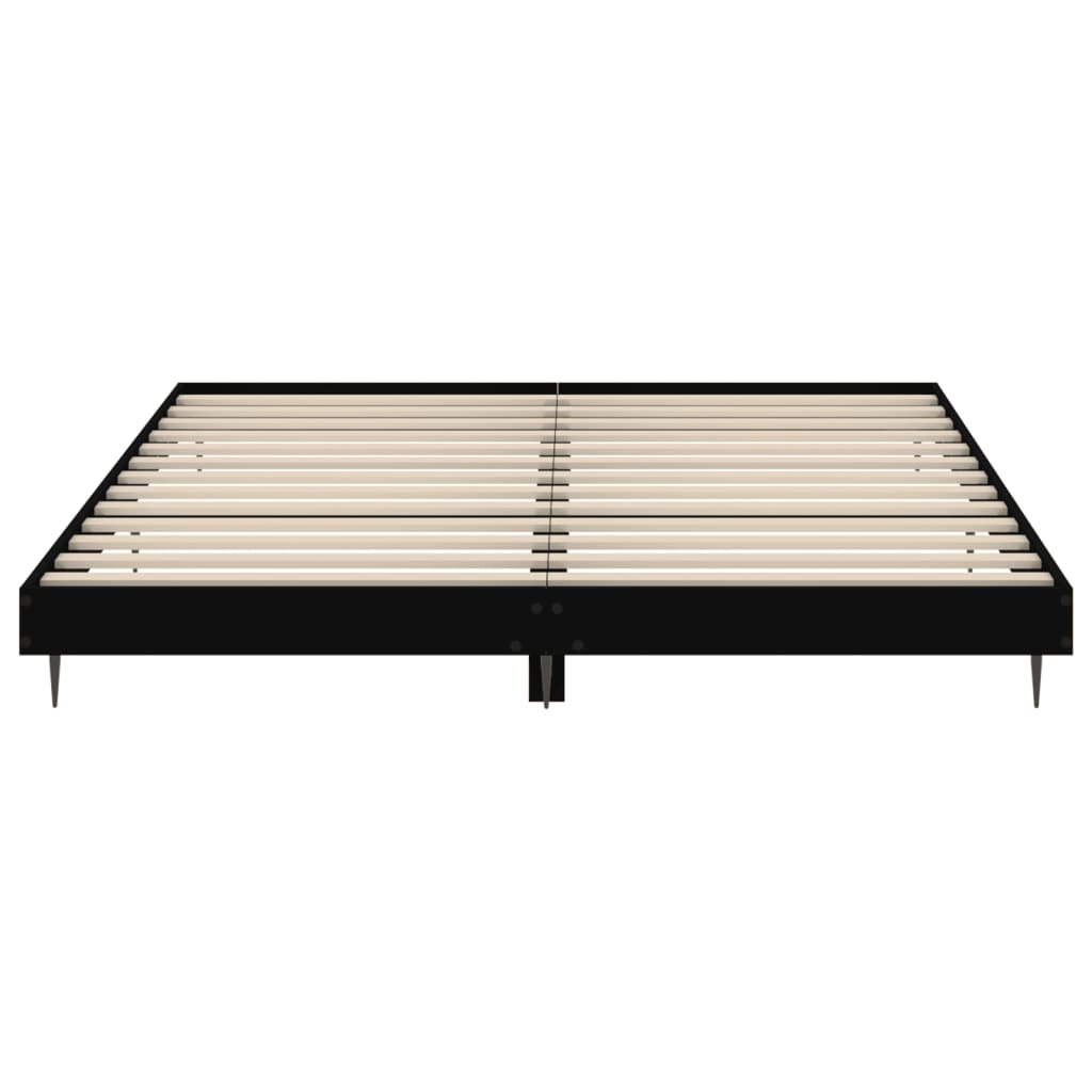vidaXL Cadru de pat fără saltea Negru 180x200cm Lemn prelucrat
